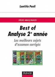Analyse, 2e année