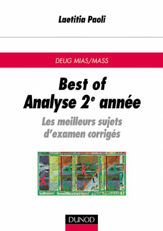 Analyse, 2e année