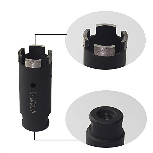 JDK Diamond 1-3/8'' Wet Core Drill Bit for Granite Concrete Marble Masonry Coring 35mm Hole Saw (35mm) - Thumbnail 2