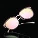 VeBrellen Plastic Frame Unisex Sunglasses Polarized TAC Mirrored Colorful Lens Driving Glasses UV400 (Pink Frame With Pink Lens, 54)