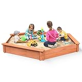GDLF Kids Large Wooden Sandbox with Cover Outdoor