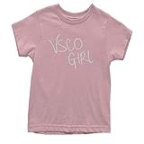 Expression Tees Youth Vsco Girl T-Shirt Medium Light Pink