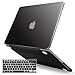 IBENZER Compatible with MacBook Pro 15 Inch Case 2015 2014 2013 2012 A1398, Hard Shell Case with Keyboard Cover for Old Version Apple Mac Pro Retina 15, Black, R15BK+1