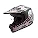 TMS Youth Kids Black Pink Skull Flame Motocross Mx ATV Off-road Helmet DOT (Medium)