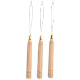 BlingKingdom 3 PCS Hair Extension Loop Needle Threaders, Hair Tinsel Tool | Hair Beader Tool, Pulling Hook Tool and Bead Device Tool for Hair Extensions