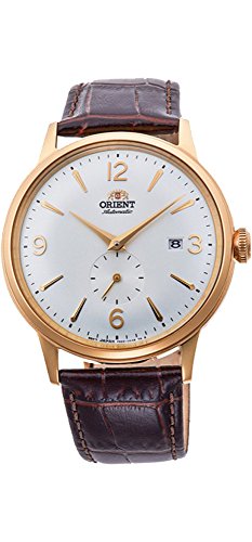 Orient Men s  Bambino Small Seconds  Japanese Automatic Stainless Steel and Leather Dress Watch, Color:Brown (Model: RA-AP0004S10A)