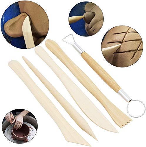 Tweal Polymer Clay Werkzeug,24 Stück Polymer Ton Werkzeug Modellierwerkzeuge Set Keramik Werkzeug Skulptur Kit für Anfänger,Profis und Künstler für Tonkeramik,Skulptur,Basteln – Bild 5