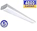 THKSGOD LED Wraparound Flushmount Light 4ft, 4800 Lumens 5000K, White, 1Pack, Garage, Modern, Indoor