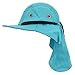 LETHMIK Kids Outdoor Sun Hat,Waterproof UV Protection Hiking Cap for Children Adjustable Hunting Fishing Hat with Neck Flap Blue