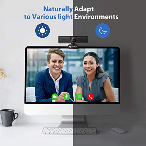 1080p Webcam with Microphone, Web Camera for Computer, Plug and Play USB Camera for PC, 90-Degree Wide Angle, for Laptop… - Image 3