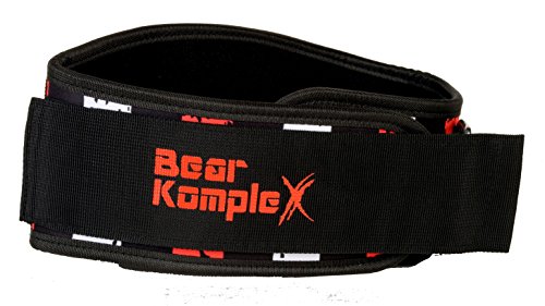 Bear KompleX Weight Lifting Belt for Men & Women - 6" Adjustable, Comfortable & Low Profile Heavy Duty Belt for Powerlifting, Cross Training, Squats & Deadlifts