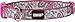 Friends Forever Double Layer Print Paisley Pattern Dog Collar, Pink Medium 14-20