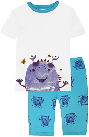 Slenily Boys Pajamas 100% Cotton Kids Sleepwear Pjs Toddler Shorts Set 4t