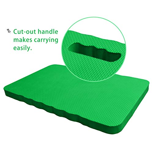 PHYEX 2 Pack Foam Kneeling Pad, Bath Kneeler for Baby Bath, Large Seat Cushion for Home Garden Patio Outdoor School Car Repair, Green 18”x11”x1” - Thumbnail 3