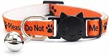 ZACAL Worded Cat Collar Please Do Not Feed Me Microchipped Orange Pack 1 view 1