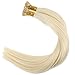 Youngsee 20Inch 100% Real Hair Extensions I Tip Remy Human Hair #60 White Blonde Fusion Keratin I-Tip Extensions Human Hair 50Strands 50g/pack