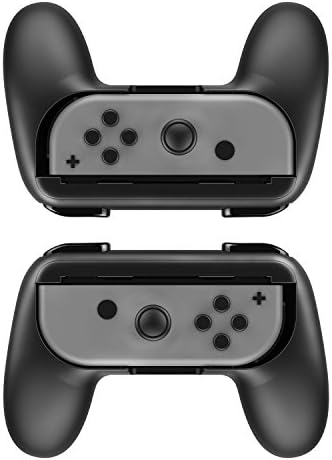 Joy-Con Grip for Nintendo Switch, Neropoke Grip Kit Controller for Nintendo Switch, Joy Con Handle Kits Comfort Protective Case (Black)
