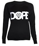 Womens Dope Sweater Jumper Top (4/6 (UK8/10), BLACK)