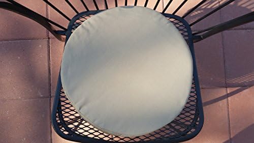 Clingo Cushions 15 inches Indoor/Outdoor Round Seat Pad with Neodymium Magnets (Tan) for Bistro Chairs and Bar Stools