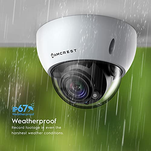 Amcrest 4K AI PoE Security Camera - 8MP Outdoor Turret With 5x Optical Zoom & Human Detection
