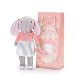 Me Too Stuffed Elephant Dolls Pink Shirt White Dress 12'' +Gift Bag …
