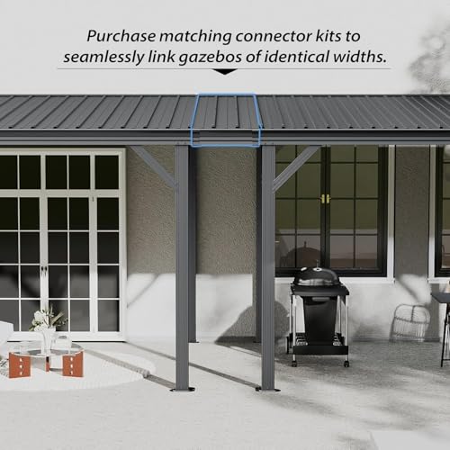 Domi Lean-To Hardtop Gazebo Review: Wall-Mounted 12' x 16' Patio Shelter image 14