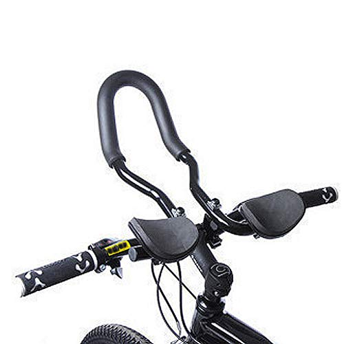 Aobiny Bike Aero Bars Cycling Aero Bars Bike Rest Handlebar Bicycle TT Handlebar Bike Tri Bars Mountain Bike Road Bike (Black)