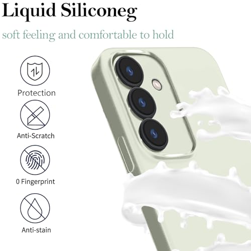 BEENTRYS Funda con Cuerda para Samsung Galaxy A25 5G Funda,Líquida Silicona Niñas Mujeres Suave TPU Antigolpes Cubierta Prueba Golpes Carcasa con Cordón Ajustable Collar Correa-Blanco