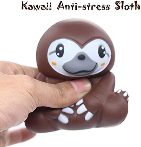 LtrottedJ Adorable Squishies Soft Sloth Slow Rising Fruit Scented Stress Relief Toys Gifts (B)