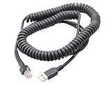 Whizzotech&reg; CBA-U09-C15ZAR for Symbol Ls2208 Ls4208 Ls9208 USB Cable 15ft