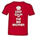 So Relative! Keep Calm I'm The Big Brother Baby-Boys & Kids T-Shirt (Red, Youth Small (6-8)