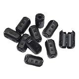 stardrift 10-Pack 13mm Diameter Snap on Ferrite Core Bead Choke Ring Cord RFI EMI Noise Suppressor Filter for HDMI DVI VGA Cable Black