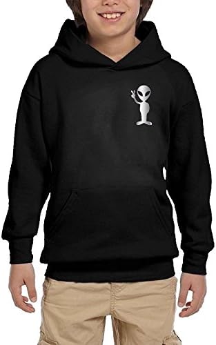 ASDGGPOW Alien Peace UFO Gravity Platinum Logo Cool Teenage Hoodie With Kangaroo Pocket