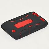 Mot Droid Razr XT912 Hybrid Case with KickStand Red