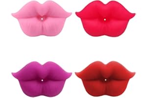 INTATIKOO 4-Packs Funny Baby Pacifier,Soft Silicone Lips Pacifiers,Lips Pacifiers for Babies 0-36 Months,Cute Lip Pacifier, BPA Free