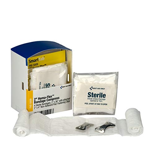 SmartCompliance Refill 2" Hema-Flex Bandage Compress, 4 Per Box | Emergency Kit Trauma Kits First Aid Cabinet Refills