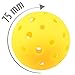 Yellow Pickleballs, Bulk Set of 75mm Official Size Balls (40 Hole Pattern) – Two Piece Construction for Accuracy & Balanced Flight - Outdoor Game, Practice, Training Polymer Balls for Standard Paddles