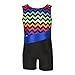 PHOEBE CAT Little Girls Gymnastics Leotard Sparkle Ribbon Stripe Rainbow Colorful Athletic Biketard 2-10 Years