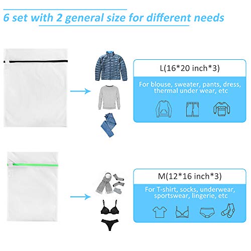 Gogooda Mesh Laundry Bags for Delicates with Premium Zipper, Travel