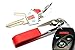 Mehr Premium Valet Leather Key Chain - Elegant Detachable Keychain - Key Holder (Adrenaline Red)
