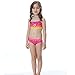 Anbaby Girl's 3 Pcs Mermaid Tail Swimwear Children Mermaid Clothing Cosplay Bikini Swimsuit Rainbow Style2 120CM