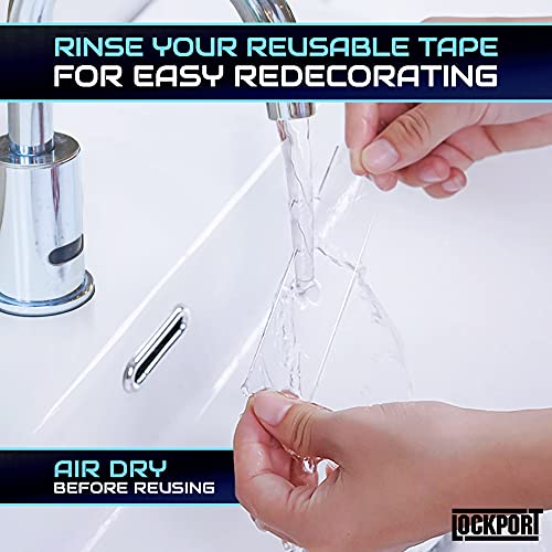 Lockport Double Sided Tape Heavy Duty Hanging Tape 4 Pack Removable