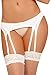 Seven Til Midnight Women's Double Up Mesh Garter Belt