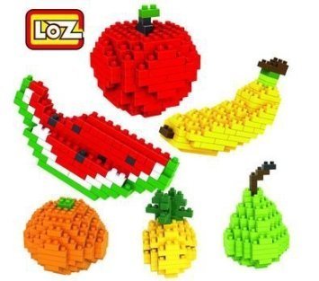 Building Blocks Loz Nanoblocks Loz Mini-Blocks 3D Fruit 6-In-1