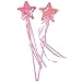Bilipala Pink Star Magic Wands Fairy Princess Wand for Kids Birthday Baby Shower Party Supplies, 2 Counting