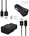 Samsung Galaxy S6 / Galaxy S7 Edge / Galaxy S7 / Note 5 / Galaxy S6 Active Charger Fast Micro USB 2.0 Cable Kit by Ixir - {Fast Wall Charger + Fast Car Charger + 2 Cable} Up to 50% faster charging!