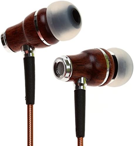 Symphonized NRG 2.0 Earbuds with Microphone, Noise Isolating Headphones Earbuds Heavy Deep Bass Earphones Ear Buds, in Ear Headphones for iPhone Android Phone iPad Tablet Laptop and More (Brown)