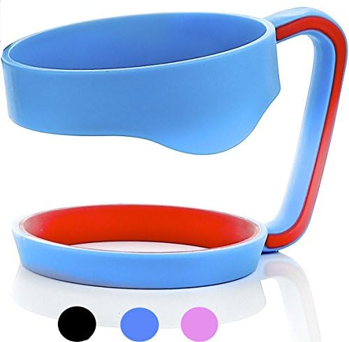 SkyyHi Yeti/RTIC/Ozark Handle/Arctic Cup Tumbler Handle for 30 oz. Rambler for Stainless Steel Tumblers Mugs Flask, Blue