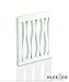 Kleeger KLG-160 Wooden Pet Gate, Foldable & Freestanding, For Indoor Home & Office Use. Keeps Pets Safe [ White Cascade Wave Decorative Design]. Easy Set Up, No Tools Required.