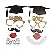 BESTOYARD 17pcs Graduation Photo Props Graduation Phtoto Booth Props 2017 Graduation Party Decorations